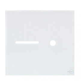 Placa p/ 1 Interruptor + Furo 4x4 - Novara Glass Branco